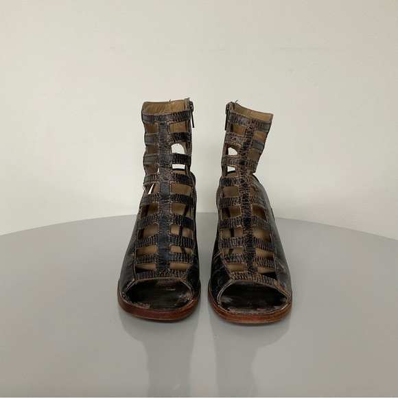 Bed Stu Distressed Leather Platform Sandals. Size 8 EUC - Picture 2 of 10